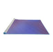 Sideview of Machine Washable Transitional Amethyst Purple Rug, wshpat161blu