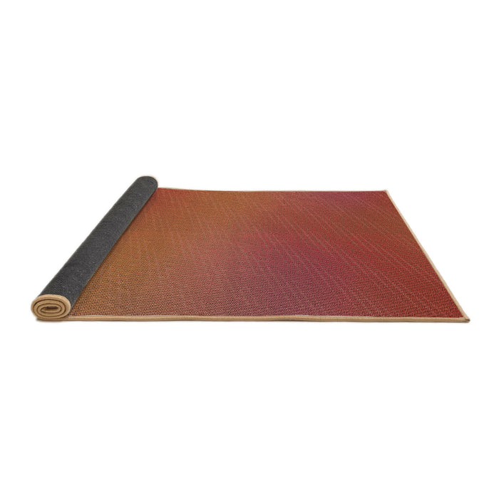Thickness of Patterned Bright Orange Rug, pat161brn