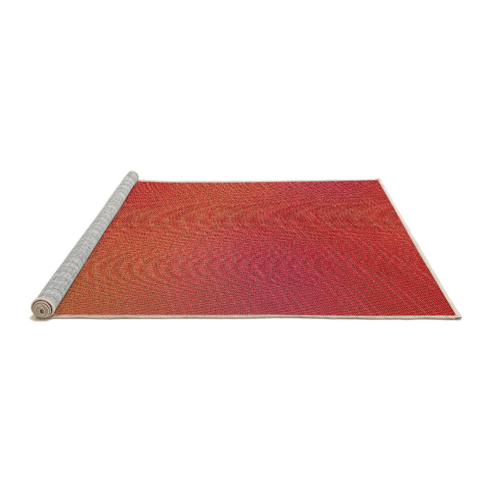 Sideview of Machine Washable Transitional Red Rug, wshpat161org