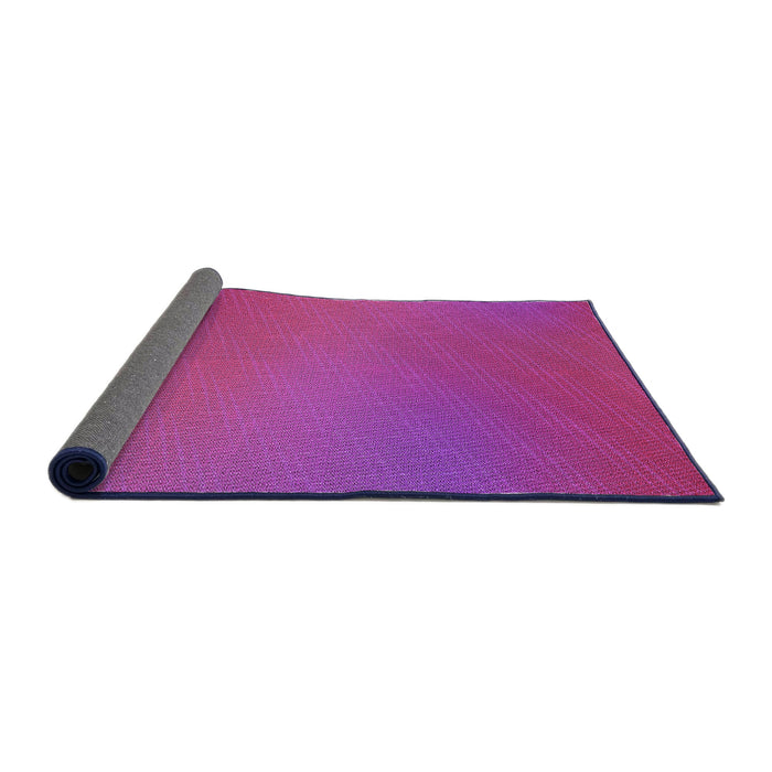 Thickness of Patterned Deep Pink Rug, pat161pur