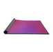 Thickness of Patterned Deep Pink Rug, pat161pur
