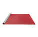 Sideview of Machine Washable Transitional Red Rug, wshpat161rd