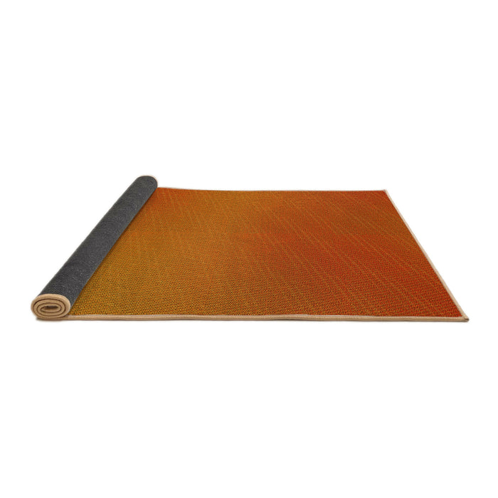 Thickness of Patterned Neon Orange Rug, pat161yw