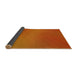 Thickness of Patterned Neon Orange Rug, pat161yw