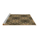 Sideview of Machine Washable Transitional Bronze Brown Rug, wshpat1611brn