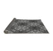 Thickness of Patterned Gunmetal Gray Rug, pat1611gry