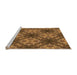 Sideview of Machine Washable Transitional Orange Rug, wshpat1611org