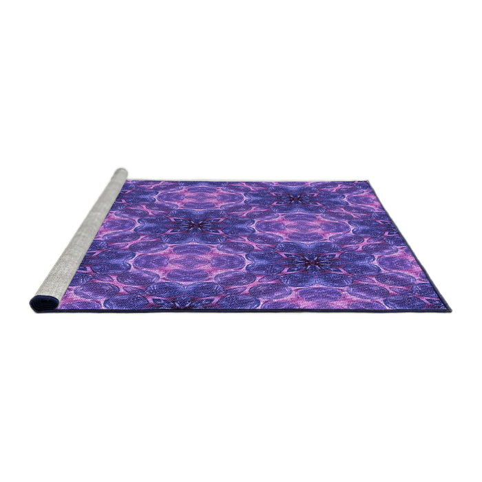 Sideview of Machine Washable Transitional Amethyst Purple Rug, wshpat1611pur
