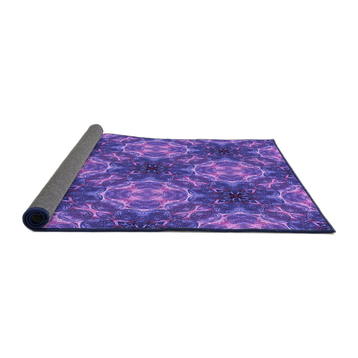 Thickness of Patterned Amethyst Purple Rug, pat1611pur