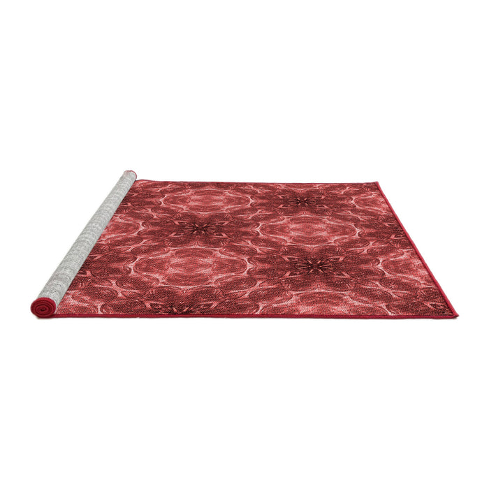 Sideview of Machine Washable Transitional Red Rug, wshpat1611rd