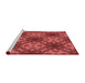 Sideview of Machine Washable Transitional Red Rug, wshpat1611rd