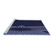 Sideview of Machine Washable Transitional Deep Periwinkle Purple Rug, wshpat1612blu