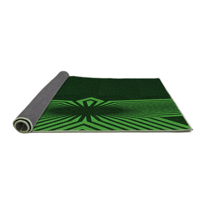 Thickness of Patterned Green Rug, pat1612grn