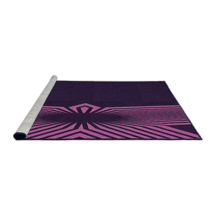 Sideview of Machine Washable Transitional Deep Purple Rug, wshpat1612pur