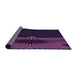 Thickness of Patterned Deep Purple Rug, pat1612pur