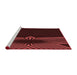 Sideview of Machine Washable Transitional Chocolate Brown Rug, wshpat1612rd