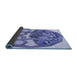 Thickness of Patterned Blue Rug, pat1613blu