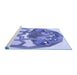 Sideview of Machine Washable Transitional Blue Rug, wshpat1613blu