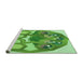 Sideview of Machine Washable Transitional Dark Lime Green Rug, wshpat1613grn