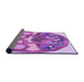 Thickness of Patterned Pastel Purple Pink Rug, pat1613pur
