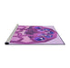 Sideview of Machine Washable Transitional Pastel Purple Pink Rug, wshpat1613pur