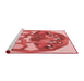 Sideview of Machine Washable Transitional Pastel Pink Rug, wshpat1613rd