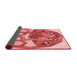 Thickness of Patterned Pastel Pink Rug, pat1613rd