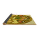 Thickness of Patterned Bold Yellow Rug, pat1613yw