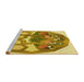 Sideview of Machine Washable Transitional Bold Yellow Rug, wshpat1613yw