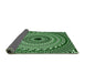 Thickness of Patterned Pastel Green Rug, pat1614grn