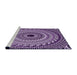 Sideview of Machine Washable Transitional Dark Purple Rug, wshpat1614pur