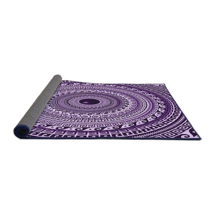 Thickness of Patterned Dark Purple Rug, pat1614pur
