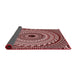 Thickness of Patterned Pink Daisy Pink Rug, pat1614rd