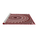 Sideview of Machine Washable Transitional Pink Daisy Pink Rug, wshpat1614rd