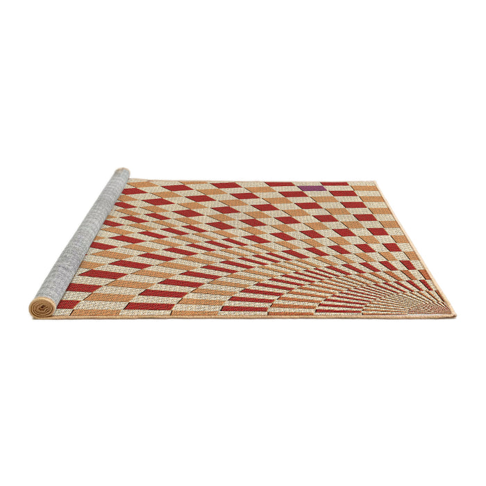 Sideview of Machine Washable Transitional Khaki Gold Rug, wshpat1616brn