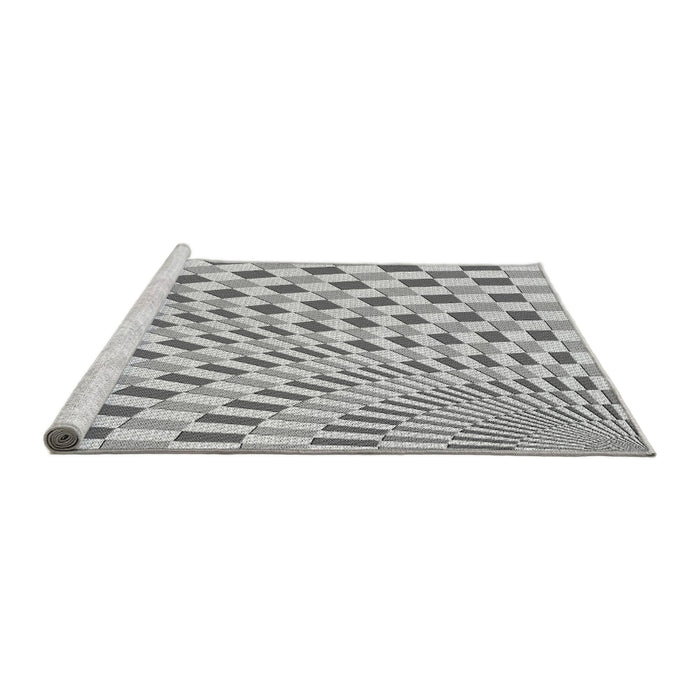 Sideview of Machine Washable Transitional Platinum Gray Rug, wshpat1616gry