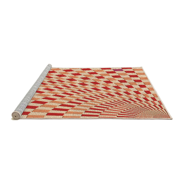 Sideview of Machine Washable Transitional Orange Red Orange Rug, wshpat1616org