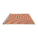 Sideview of Machine Washable Transitional Orange Red Orange Rug, wshpat1616org