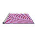 Sideview of Machine Washable Transitional Blossom Pink Rug, wshpat1616pur