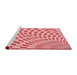 Sideview of Machine Washable Transitional Deep Rose Pink Rug, wshpat1616rd