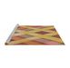 Sideview of Machine Washable Transitional Orange Rug, wshpat1617brn