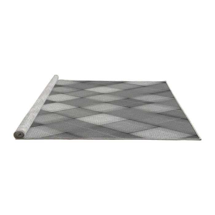 Sideview of Machine Washable Transitional Cloud Gray Rug, wshpat1617gry