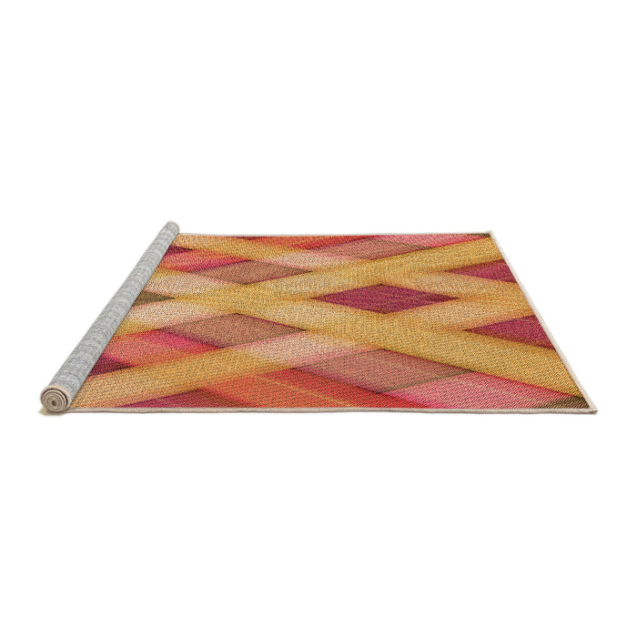 Sideview of Machine Washable Transitional Orange Rug, wshpat1617org