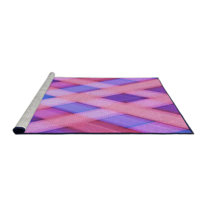 Sideview of Machine Washable Transitional Violet Purple Rug, wshpat1617pur