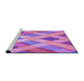 Sideview of Machine Washable Transitional Violet Purple Rug, wshpat1617pur