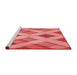 Sideview of Machine Washable Transitional Ruby Red Rug, wshpat1617rd