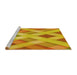 Sideview of Machine Washable Transitional Orange Rug, wshpat1617yw