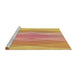Sideview of Machine Washable Transitional Orange Rug, wshpat1618brn