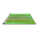 Sideview of Machine Washable Transitional Emerald Green Rug, wshpat1618grn