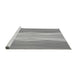 Sideview of Machine Washable Transitional Gray Rug, wshpat1618gry